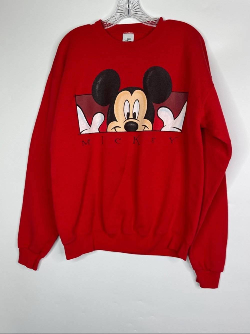 Vintage The Disney Story Mickey Red Crewneck Sweatshirt Medium 90s